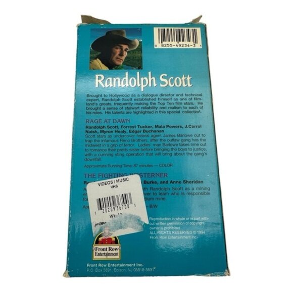 Rage at Dawn And The Fighting Westerner Randolph Scott VHS - Picture 5 of 9